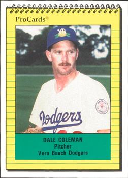 1991 ProCards #767 Dale Coleman Front