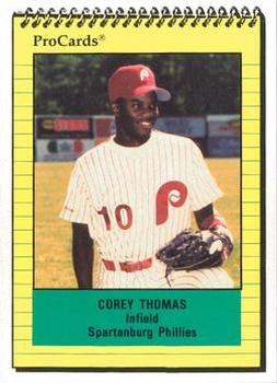 1991 ProCards #905 Corey Thomas Front