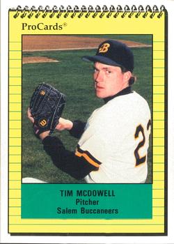 1991 ProCards #946 Tim McDowell Front
