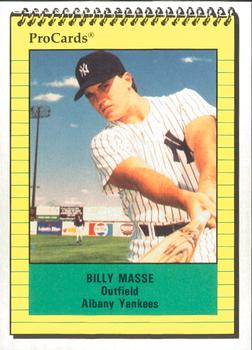 1991 ProCards #1020 Billy Masse Front
