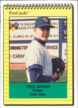 1991 ProCards #1053 Lance Dickson Front