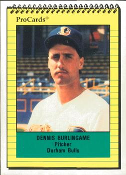 1991 ProCards #1537 Dennis Burlingame Front