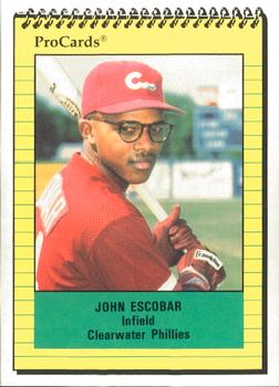 1991 ProCards #1627 John Escobar Front