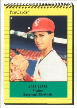 1991 ProCards #1650 Jose Lopez Front