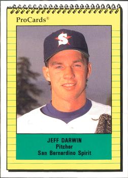 1991 ProCards #1978 Jeff Darwin Front