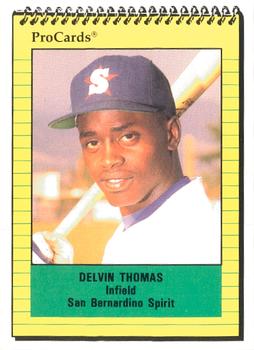 1991 ProCards #1998 Delvin Thomas Front