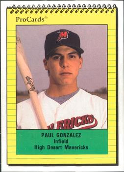 1991 ProCards #2404 Paul Gonzalez Front