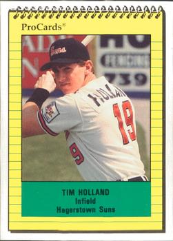 1991 ProCards #2463 Tim Holland Front