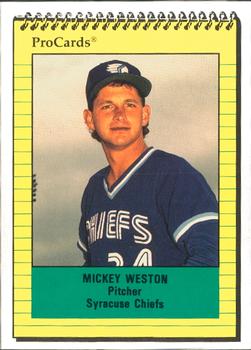 1991 ProCards #2482 Mickey Weston Front