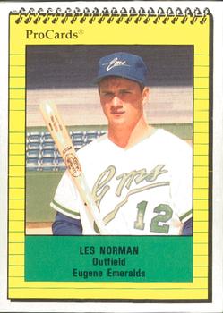 1991 ProCards #3739 Les Norman Front