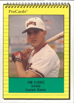 1991 ProCards #3921 Tim Florez Front