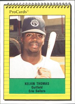 1991 ProCards #4081 Kelvin Thomas Front