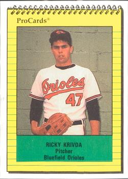 1991 ProCards #4123 Ricky Krivda Front