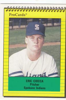 1991 ProCards #3939 Eric Ciocca Front