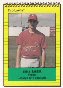 1991 ProCards #3969 Brian Barber Front
