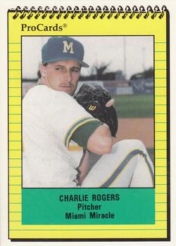 1991 ProCards #407 Charlie Rogers Front