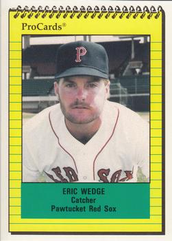 1991 ProCards #42 Eric Wedge Front