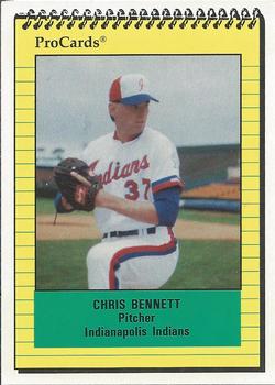 1991 ProCards #454 Chris Bennett Front