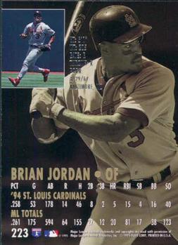 1995 Ultra #223 Brian Jordan Back