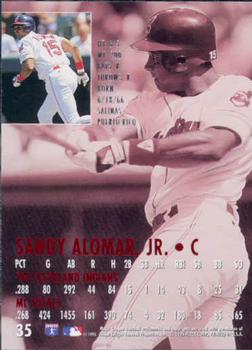 1995 Ultra #35 Sandy Alomar Jr. Back
