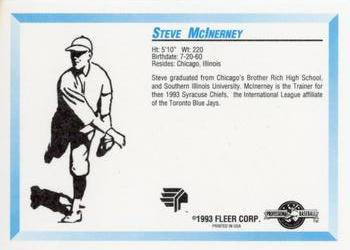 1993 Fleer ProCards #NNO Steve McInerney Back