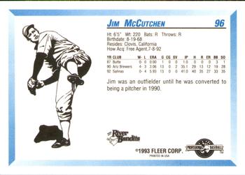 1993 Fleer ProCards #96 Jim McCutchen Back