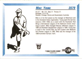 1993 Fleer ProCards #3579 Mike Young Back