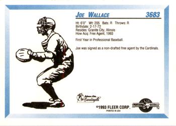 1993 Fleer ProCards #3683 Joe Wallace Back