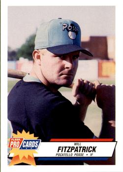 1993 Fleer ProCards #4214 Will Fitzpatrick Front