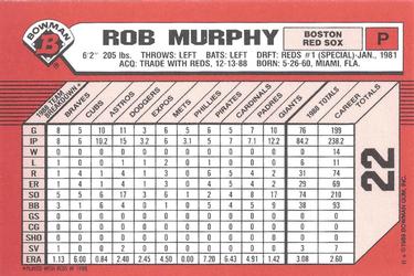 1989 Bowman - Collector's Edition (Tiffany) #22 Rob Murphy Back