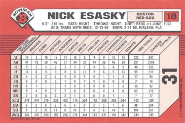 1989 Bowman - Collector's Edition (Tiffany) #31 Nick Esasky Back