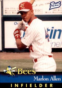 1997 Best Burlington Bees #2 Marlon Allen Front