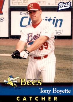 1997 Best Burlington Bees #3 Tony Boyette Front