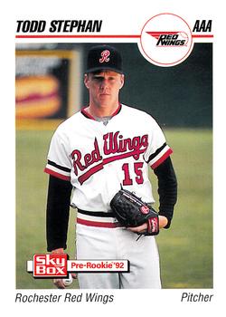 1992 SkyBox AAA #213 Todd Stephan Front