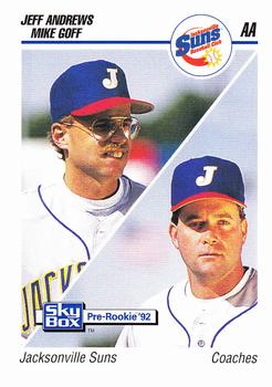 1992 SkyBox Team Sets AA #375 Jeff Andrews / Mike Goff Front