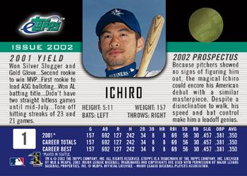 2002 Topps eTopps #1 Ichiro Back