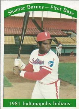1981 Indianapolis Indians #29 Skeeter Barnes Front