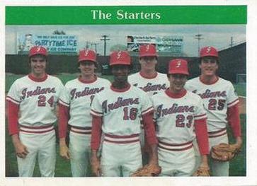 1981 Indianapolis Indians #26 Starters (Bill Bonham / Bill Kelly / Jose Brito / Bill Dawley / Kip Young / Charlie Leibrandt) Front
