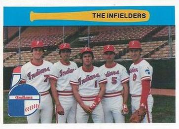1982 Indianapolis Indians #27 Infielders (Nick Esasky / Tom Foley / Tom Lawless / Ron Farkas / Neil Fiala) Front