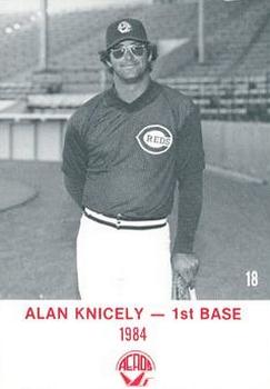 1984 Rock's Dugout Wichita Aeros #18 Alan Knicely Front