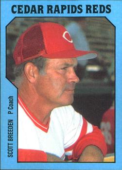1985 TCMA Cedar Rapids Reds #32 Scott Breeden Front
