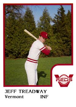 1986 ProCards Vermont Reds #NNO Jeff Treadway Front