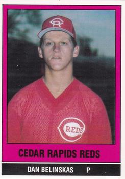1986 TCMA Cedar Rapids Reds #1 Dan Belinskas Front