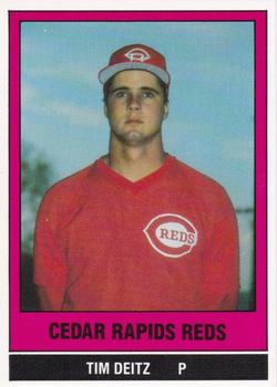 1986 TCMA Cedar Rapids Reds #5 Tim Deitz Front