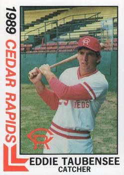 1989 Best Cedar Rapids Reds #12 Eddie Taubensee Front