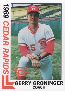 1989 Best Cedar Rapids Reds #23 Gerry Groninger Front