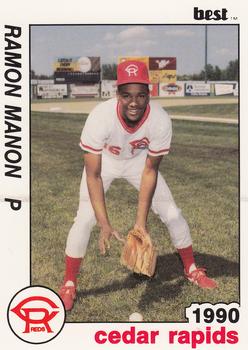 1990 Best Cedar Rapids Reds #17 Ramon Manon Front