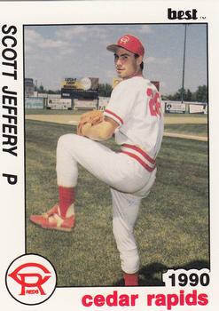1990 Best Cedar Rapids Reds #25 Scott Jeffery Front