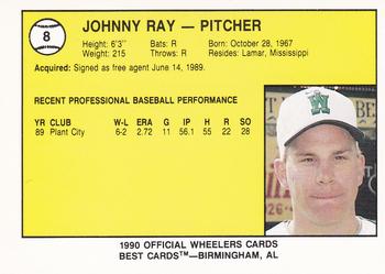 1990 Best Charleston Wheelers #8 Johnny Ray Back