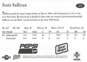 1996 Best Indianapolis Indians #25 Scott Sullivan Back